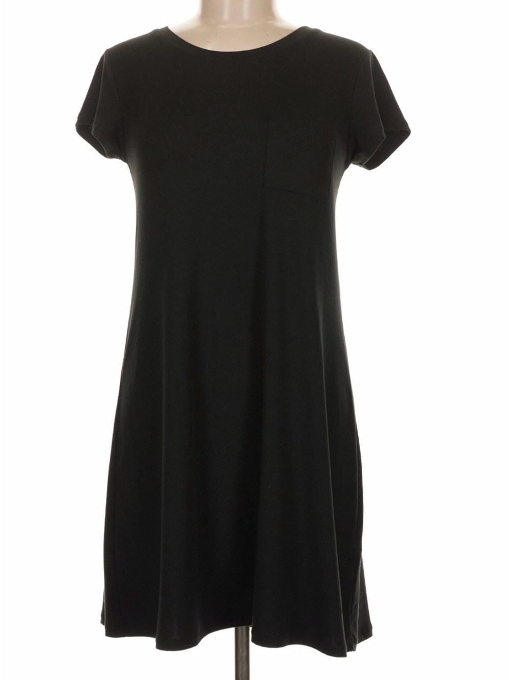 Market & Spruce Alison Black T-Shirt Dress | Size L | Pocket | Soft Stretch